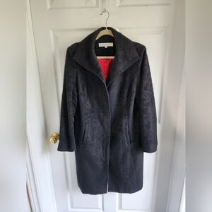 Cleo black wool blend classic coat ladies size large